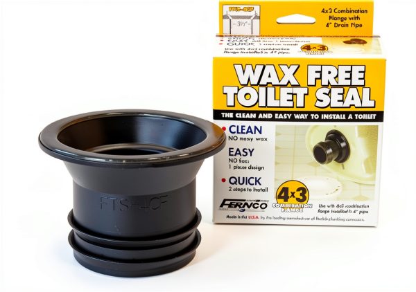 Fernco Toilet Wax Ring FTS-4CF Durable Seal Installation-0