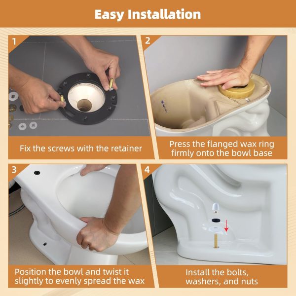 Hibbent Extra Thick Wax Ring Kit Universal Toilet Seal-7
