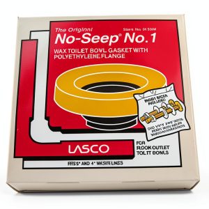 LASCO Toilet Wax Ring Polyethylene Brass Bolts Floor Mount-0