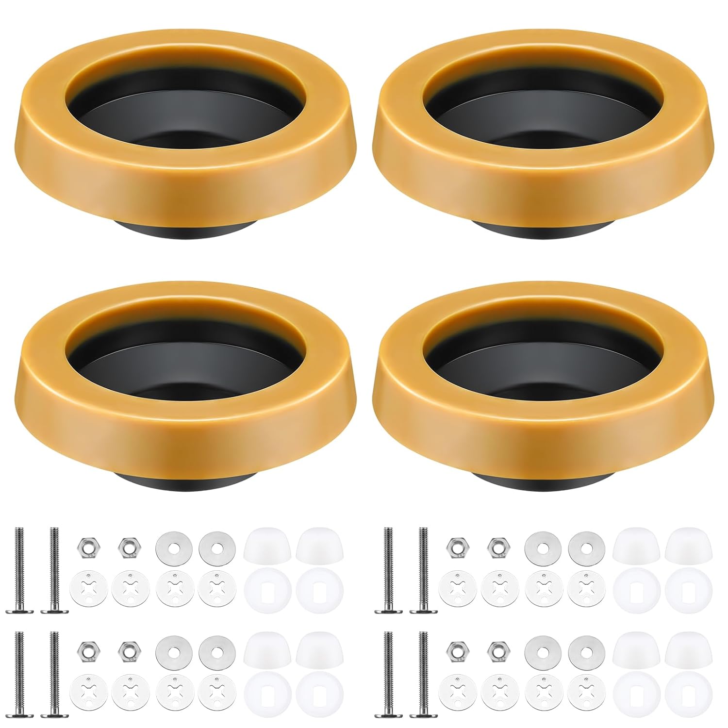 Marsui Toilet Wax Ring Kit components displayed on a bathroom counter