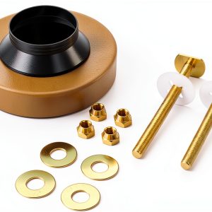 PROFLO Toilet Wax Ring Brass Bolts Extra Thick Seal-0