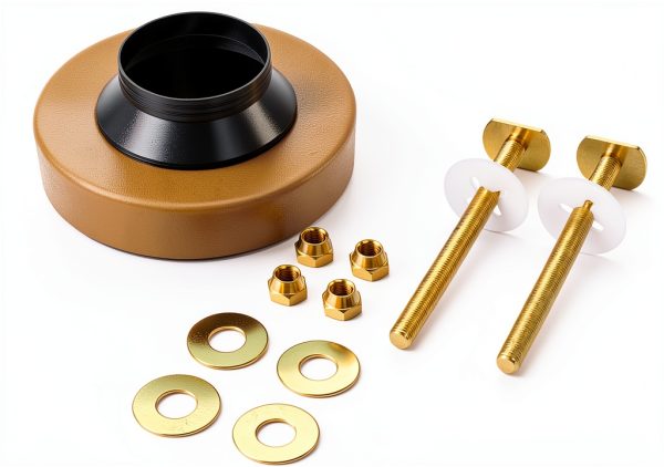 PROFLO Toilet Wax Ring Brass Bolts Extra Thick Seal-0