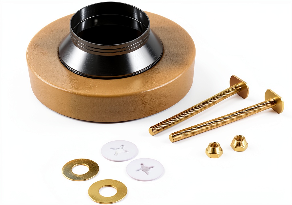 PROFLO toilet wax ring with brass bolts and flanged horn
