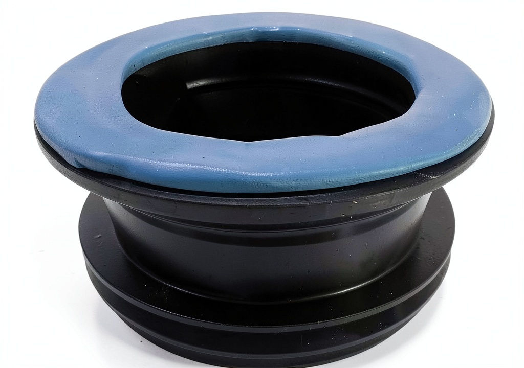 'Vipolish rubber toilet ring showing dimensions and material texture'