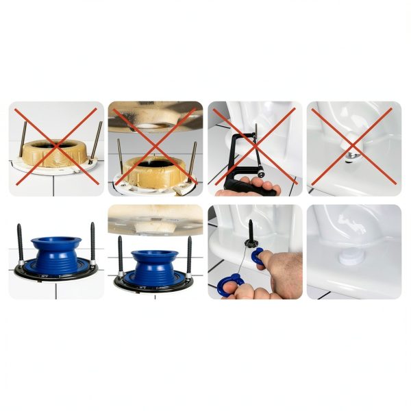One N Done Toilet Flange Repair Kit Blue Reusable Seal-5