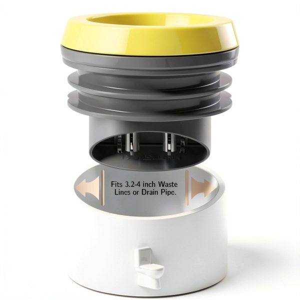 SAMIQU Toilet Wax Ring Gray ABS Anti Backflow Design-3