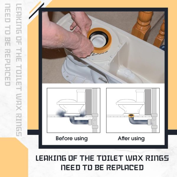 Marsui Toilet Wax Ring Kit Leak Proof Odor Free Seal-3