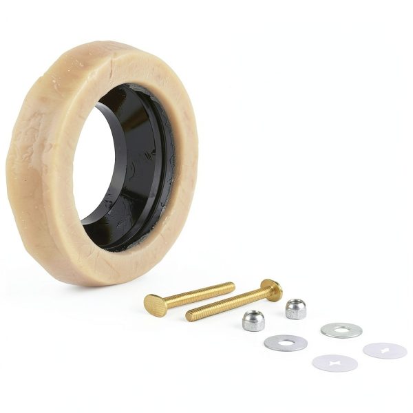 CAXFS Toilet Wax Ring Set Reinforced Brass Bolts-0