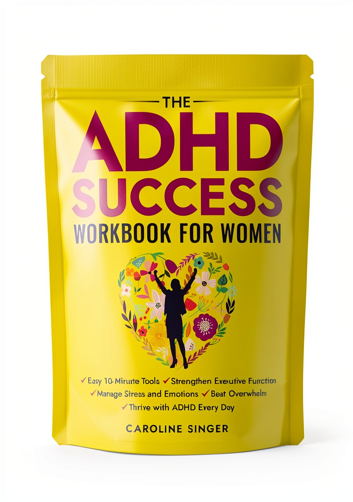 Installing ADHD Success Toolkit for Adults Seagrove Bay Kindle Print eBook on a wooden desk