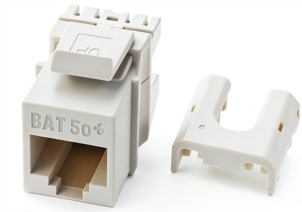 Legrand - OnQ RJ45 Keystone Insert, Cat 5e Keystone Jack, Terminate with Punch and Go Tool or Any 110 Punchdown Tool, White, 50 Pack, WP3475WH50-0