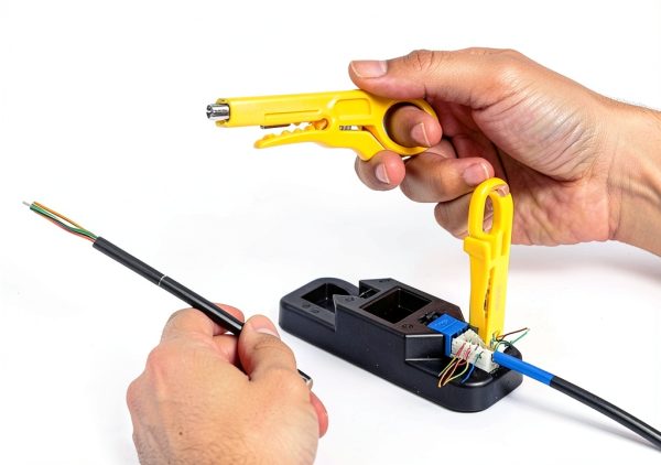 VCE Combo Keystone Punch Down Stand with wire stripper ergonomic grip-6