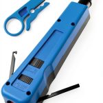Punch Down Tool with 110/88 Double Blades, Network Wire Keystone Impact Terminal Insertion Tools for Network Cable CAT6/CAT5/CAT3 Stripper-0