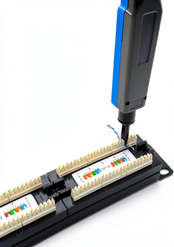 Punch Down Tool with 110/88 Double Blades, Network Wire Keystone Impact Terminal Insertion Tools for Network Cable CAT6/CAT5/CAT3 Stripper-8