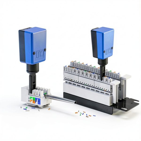 Punch Down Tool with 110/88 Double Blades, Network Wire Keystone Impact Terminal Insertion Tools for Network Cable CAT6/CAT5/CAT3 Stripper-4