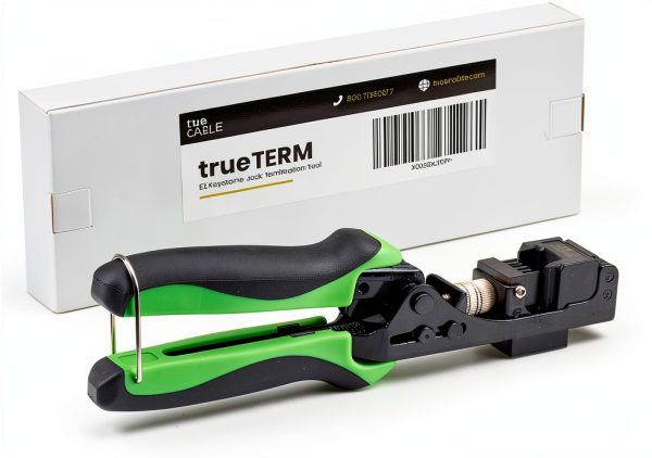 TRUE CABLE 90 Degree RJ45 Keystone Jack Termination Tool Carbon Steel-0