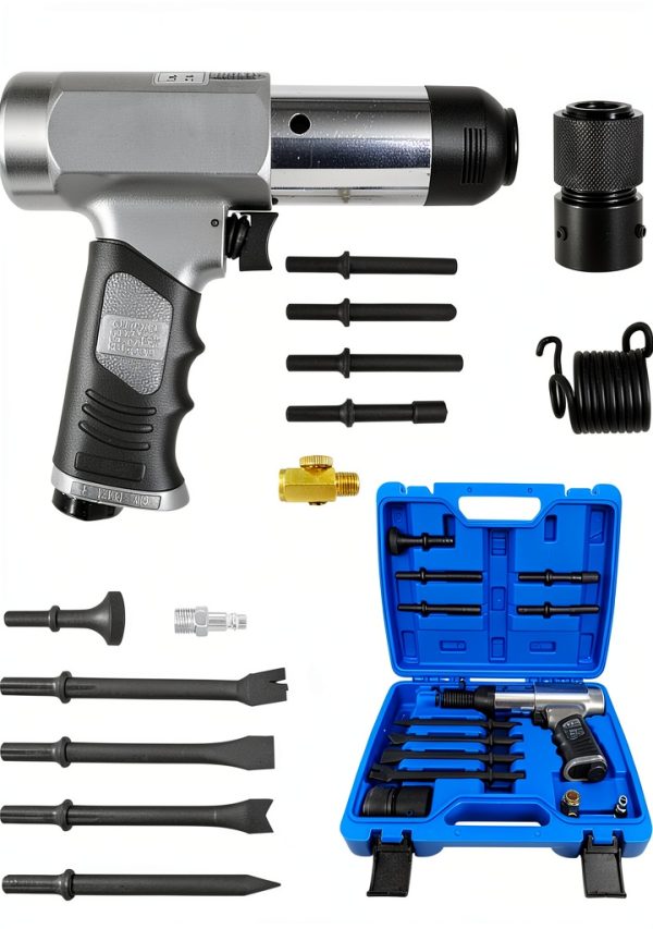 Csttler Air Hammer 14-PCS Chisel Kit 2500 BPM Tapered Punch QC002-0