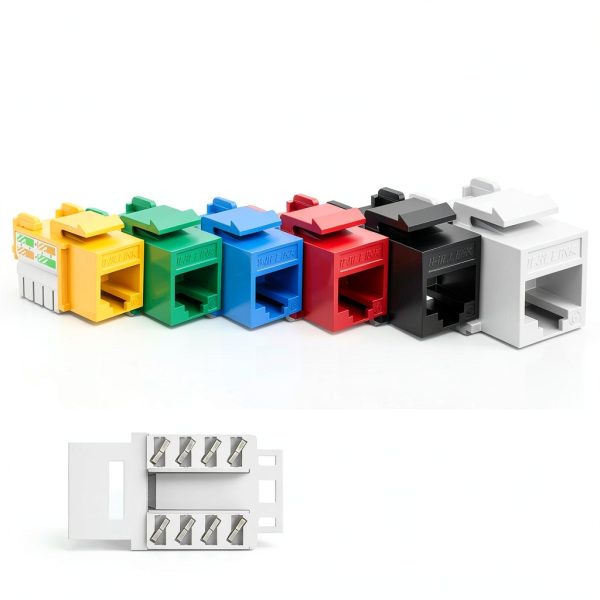 iwillink 90° Angled Speed Termination Keystone Tool for RJ45 Keystone Jack Degree, Ethernet Punch Down Tool Kit with 25-Pack CAT6 Keystone Jacks, 25-Pack RJ45 Connectors and One Wire Stripper-3