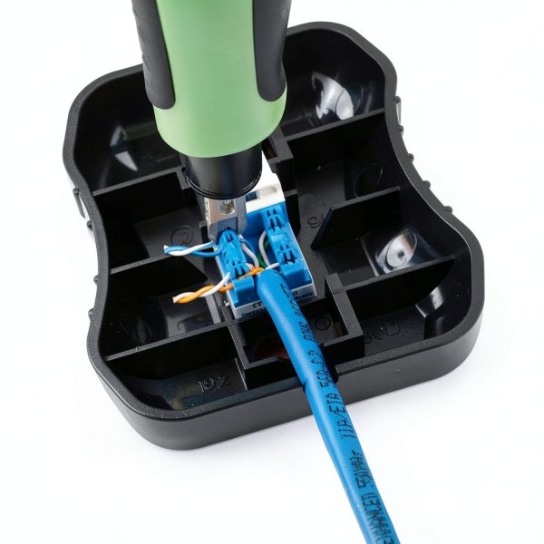 trueCABLE Keystone Jack Punch Down Stand, 90 Degree Handheld Termination Aid, truePUCK-3